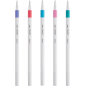 Uni-ball PEM-SY 5C NO.5 Lot de 5 marqueurs traits fins - Pointe 0,4 mm - Encre à base d'eau - Design innovant - Largeur de trait