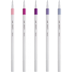 Uni-ball EMOTT Ever Fine Lot de 5 marqueurs de lignes fines - 0,4 mm - Pointe durable - Largeur de trait constante - À base d'ea