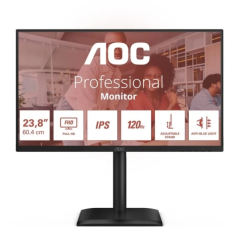 Moniteur AOC 23,8" LED IPS Full HD 120 Hz - Temps de réponse de 4 ms - Réglable en hauteur, rotation et inclinaison - Haut-parle