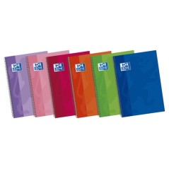 ✅ LOT de 5 Oxford School Classic Write&Erase Fº Carnet à spirales – Couverture extra rigide – Règle de 3, en stock