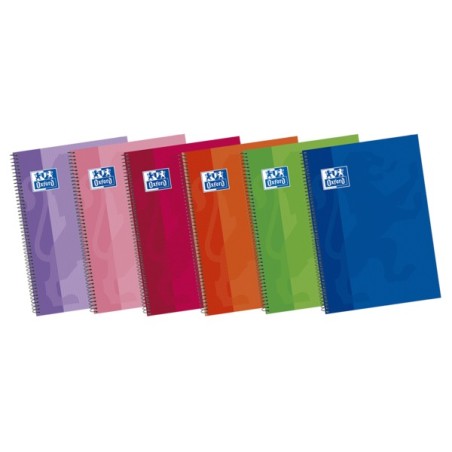 ✅ LOT de 5 Oxford School Classic Write&Erase Fº Carnet à spirales – Couverture extra rigide – Règle de 3, en stock