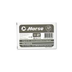 Tampon métallique Cheval n° 2 - Facile à recharger - Solide et durable - Noir