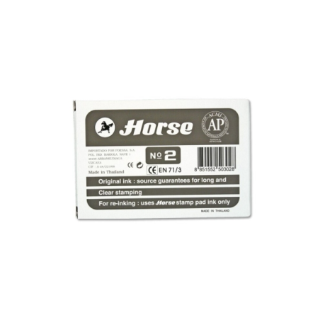 Tampon métallique Cheval n° 2 - Facile à recharger - Solide et durable - Noir