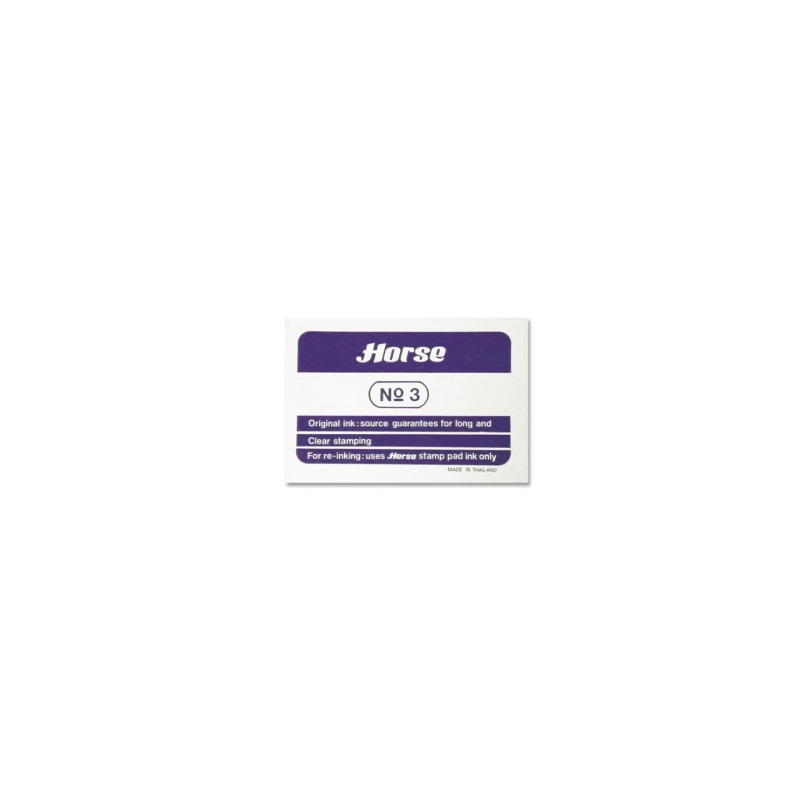 Tampon métallique Cheval n° 3 - Facile à recharger - Résistant et durable - Couleur violette