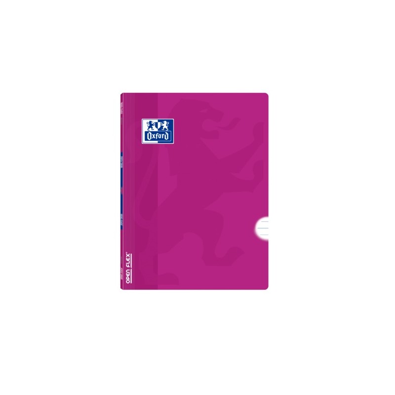 LOT de 10 Oxford School Classic Openflex A5+ Cahier agrafé - Couverture plastique robuste - 1 ligne avec marge - 48 feuilles de
