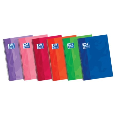 ✅ LOT de 5 Oxford School Classic Write&Erase Fº Cahier à Spirale - Couverture Extra Rigide Résistante - 1 Lig en stock