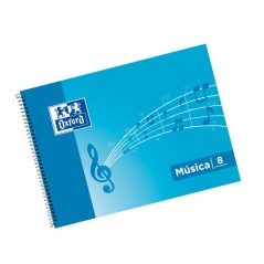 ✅ Cahier à spirales Oxford School Musica 4º Landscape - Couverture souple - 8 portées - Espacement 2 mm - 20 en stock