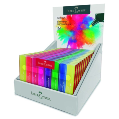 Faber-Castell Textliner 46 Superfluorescente Expositor con 11 Packs de 8 Marcadores Fluorescentes - Punta Biselada - Trazo entre
