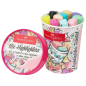Lot de 10 feutres fluorescents Faber-Castell Textliner 46 Pastel - Motif pot de glace - Pointe biseautée - Largeur de trait : 1