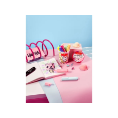 Lot de 10 feutres fluorescents Faber-Castell Textliner 46 Pastel - Motif pot de glace - Pointe biseautée - Largeur de trait : 1