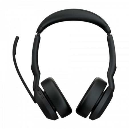 Casque stéréo Bluetooth Jabra Evolve2 55 MS avec microphone - Suppression du bruit - Autonomie de la batterie jusqu'à 18 heures