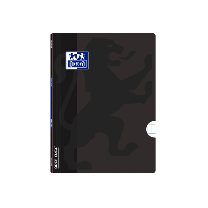 LOT de 10 Cahier agrafé Oxford School Openflex A4 - Couverture en plastique robuste - Grille 5x5 avec 2 marges - 48 feuilles de