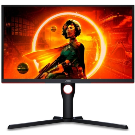 Moniteur AOC 24,5" LED VA FullHD 240 Hz FreeSync Premium - Réponse 1 ms - Hauteur réglable, rotation et inclinaison - Angle de v
