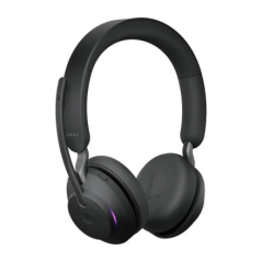 Casque stéréo Bluetooth Jabra Evolve2 65 MS avec microphone - Suppression du bruit - Jusqu'à 37 h d'autonomie - Bandeau réglable