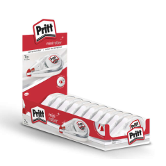 LOT de 10 Pritt Mini Roller Display 4,2 mm x 7 m - Compact et Ergonomique - Pointe Flexible Haute Précision - Compatible Tous Ty