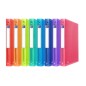 LOT de 10 Classeur à anneaux A4 Oxford Urban - Couverture en plastique translucide - Dos de 40 mm - 4 anneaux de 30 mm