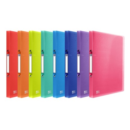 ✅ LOT de 10 Classeur à anneaux A4 Oxford Urban - Couverture en plastique résistant - 2 anneaux de 15 mm - Dos en stock