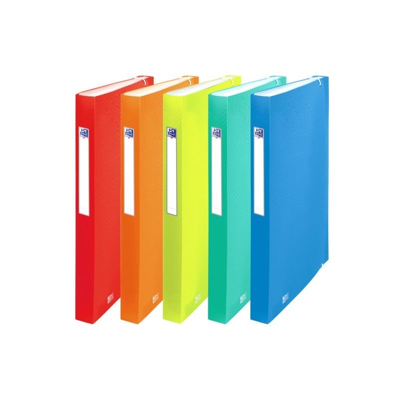 LOT de 10 Oxford Urban A4+ Classeur 12 positions – Couverture en plastique translucide – Idéal pour organiser les documents –