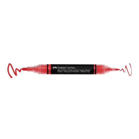 Coffret Faber-Castell Shake & Paint Black Edition avec 36 étuis assortis de marqueurs acryliques à double pointe - Pointes ronde