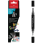 Marqueur acrylique Faber-Castell Shake & Paint Black Edition, double pointe – Pointes rondes 1 mm et 3 mm – Encre acrylique à ba