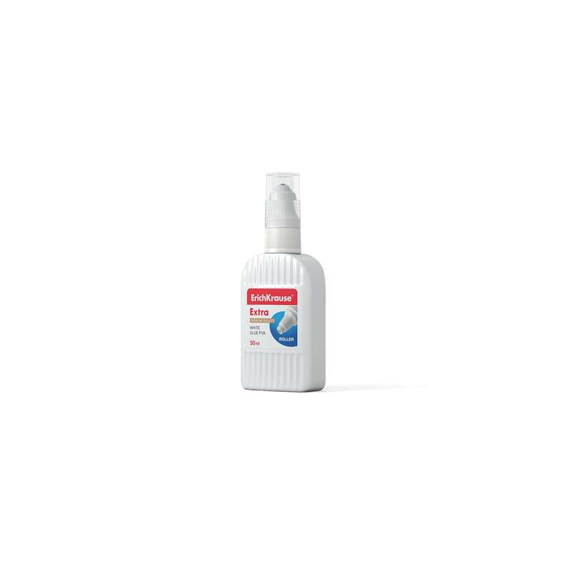 Erichkrause White Glue Roller Pva - Haute capacité adhésive - Rouleau applicateur - Non toxique - Résistant au froid - Couleur b