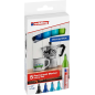 Edding 3000 Pack de 5 Feutres Permanents Cool Colors - Pointe Ronde 1,5 mm - Trait entre 1,5 et 3 mm - Rechargeable - Séchage Ra