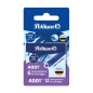 Pelikan 4001, lot de 12 cartouches de recharge - Encre effaçable - Conditionnement sous blister - Bleu royal