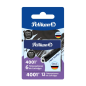 Pelikan 4001, lot de 12 cartouches de recharge - Encre longue durée - Emballage blister - Noir brillant