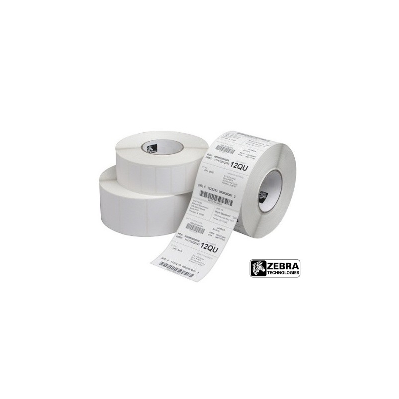 Zebra Z-Select 2000T Pack de 12 rouleaux d'étiquettes thermiques originales 102x76 mm - Adhésif permanent - 930 unités par roule
