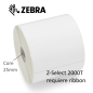Zebra Z-Select 2000T, lot de 12 rouleaux d'étiquettes à transfert thermique d'origine, 57 x 51 mm - 1 370 étiquettes par rouleau