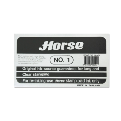Tampon métallique Horse n° 1 - Facile à recharger - Solide et durable - Noir