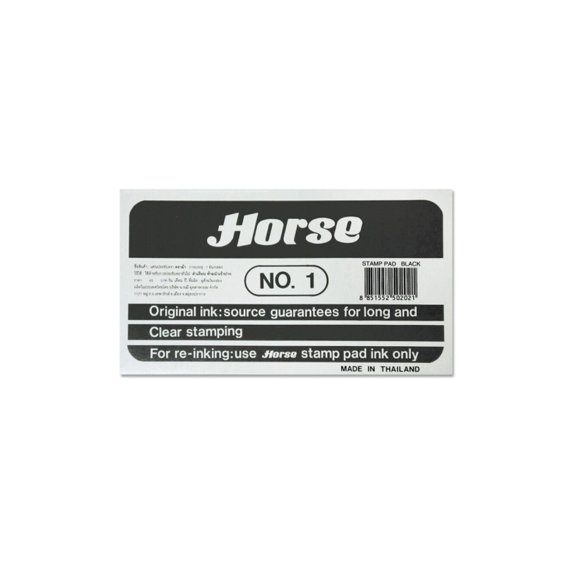 Tampon métallique Horse n° 1 - Facile à recharger - Solide et durable - Noir