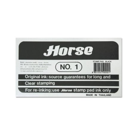Tampon métallique Horse n° 1 - Facile à recharger - Solide et durable - Noir