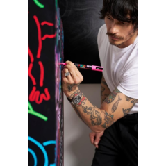 Lot de 8 marqueurs peinture Posca PC-5BR - Pointe pinceau 1-4 mm - Encre à base d'eau - Résistant à la lumière - Non permanent -