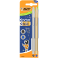 Lot de 2 stylos à bille Bic Cristal Glace - Corps opaque aux couleurs métallisées mates - Pointe ronde de 1 mm - Largeur de trai