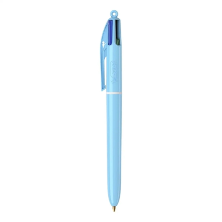 Coffret Bic Pastel 4 Couleurs avec 1 stylo bille rétractable en 4 couleurs + correcteur liquide Tipp-Ex Mini Pocket Mouse Pastel
