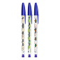 LOT de 20 Stylo bille Bic Cristal Decor Kawaii - Corps transparent avec décoration Kawaii - Pointe ronde de 1 mm - Largeur de tr