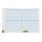 Tableau blanc mensuel magnétique Nobo Performance 725 x 53 x 1 045 mm - Kit de planification magnétique inclus