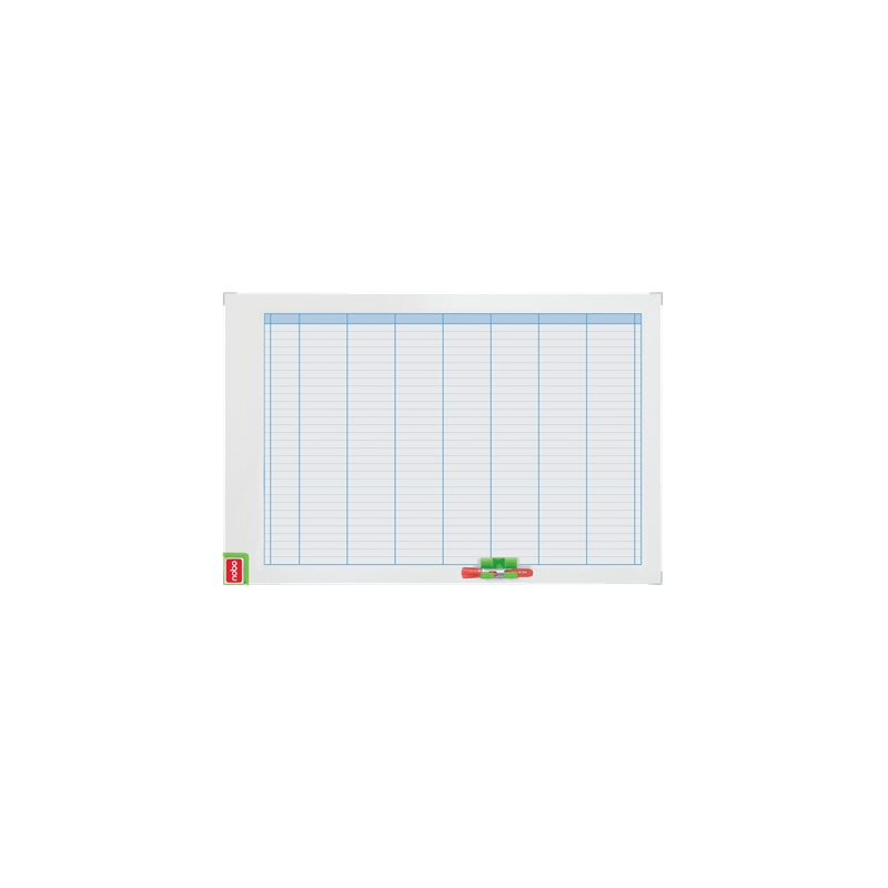 Tableau blanc magnétique hebdomadaire Nobo Performance 710 x 50 x 1 030 mm - Kit de planification magnétique inclus