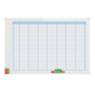 Tableau blanc magnétique hebdomadaire Nobo Performance 710 x 50 x 1 030 mm - Kit de planification magnétique inclus
