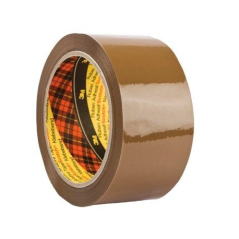 LOT de 6 Ruban adhésif d'emballage Scotch 309 50 mm x 66 m - Faible bruit - Marron