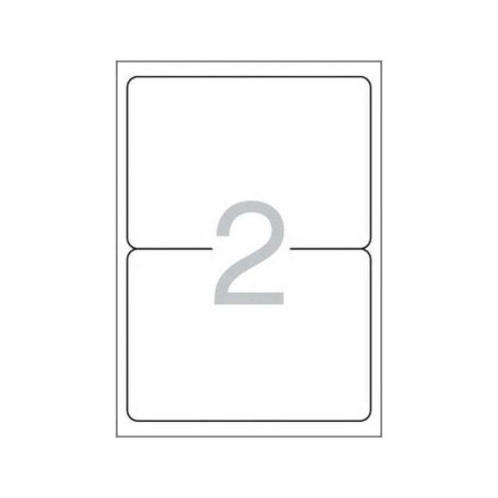 ✅ Multi3 Lot de 200 étiquettes blanches bords arrondis taille 199,6 x 144,5 mm avec adhésif permanent pour usa en stock