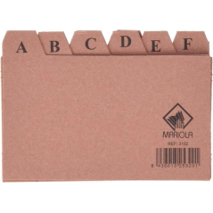 Mariola AZ Index Nº2 pour Fichier - Dimensions 125x75mm - Couleur Marron