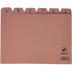 Mariola AZ Index Nº5 pour Fichier - Dimensions 215x160mm - Couleur Marron