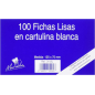 Mariola Pack de 100 fiches lisses n°2 - Dimensions 125x75 mm - Couleur Blanc