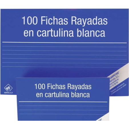 Mariola Pack de 100 Jetons Rayés N°2 pour Lime - Dimensions 125x75mm - Couleur Blanc