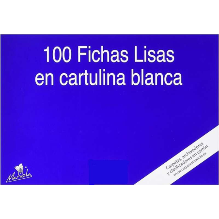 Mariola Pack de 100 fiches lisses n°3 - Dimensions 150x100 mm - Couleur Blanc