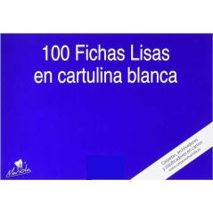 Mariola Pack de 100 fiches lisses n°4 - Dimensions 200x120 mm - Couleur Blanc