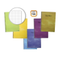 Lot de 10 cahiers à spirales dorés, 80 feuilles, 60 g/m², quadrillé, format folio, couverture plastifiée standard, couleurs asso