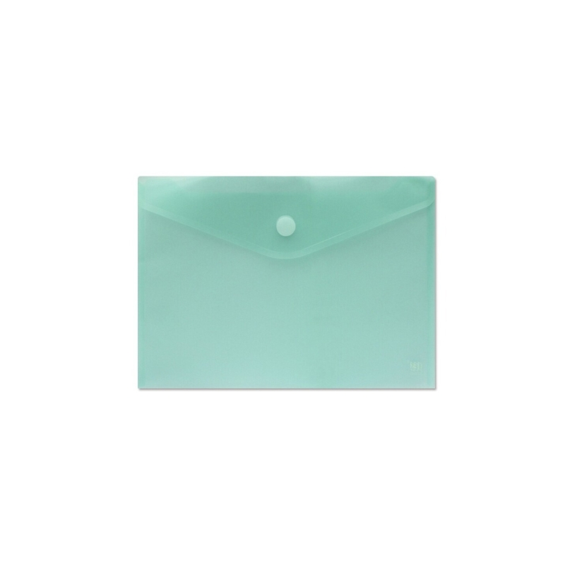 Porte-documents A4 - Fermeture velcro - En polypropylène - Dimensions 325 x 230 mm - Vert transparent